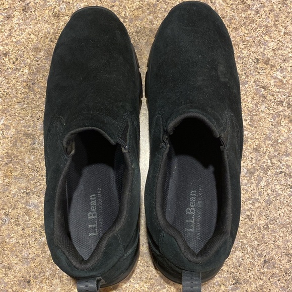 L.L. Bean Insulated Comfort Mocs With Arctic Grip Suede Vibram 11 Medium Black - Picture 7 of 17